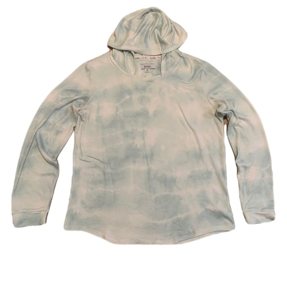 Nicole Miller New York Blue & White Tie-Dye Lightweight Hoodie - Size S - Picture 1 of 7